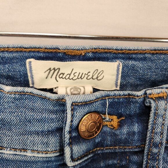Madewell 10" High Rise Skinny Jeans Womens 27 Raw Hem Button Fly Ankle Denim - Picture 8 of 10